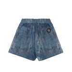 Philipp Plein Kids Short in Denim con Applicazione Strass per Bambine