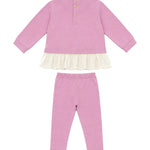 Blumarine Kids Completo Rosa con Stampa Strass per Neonate