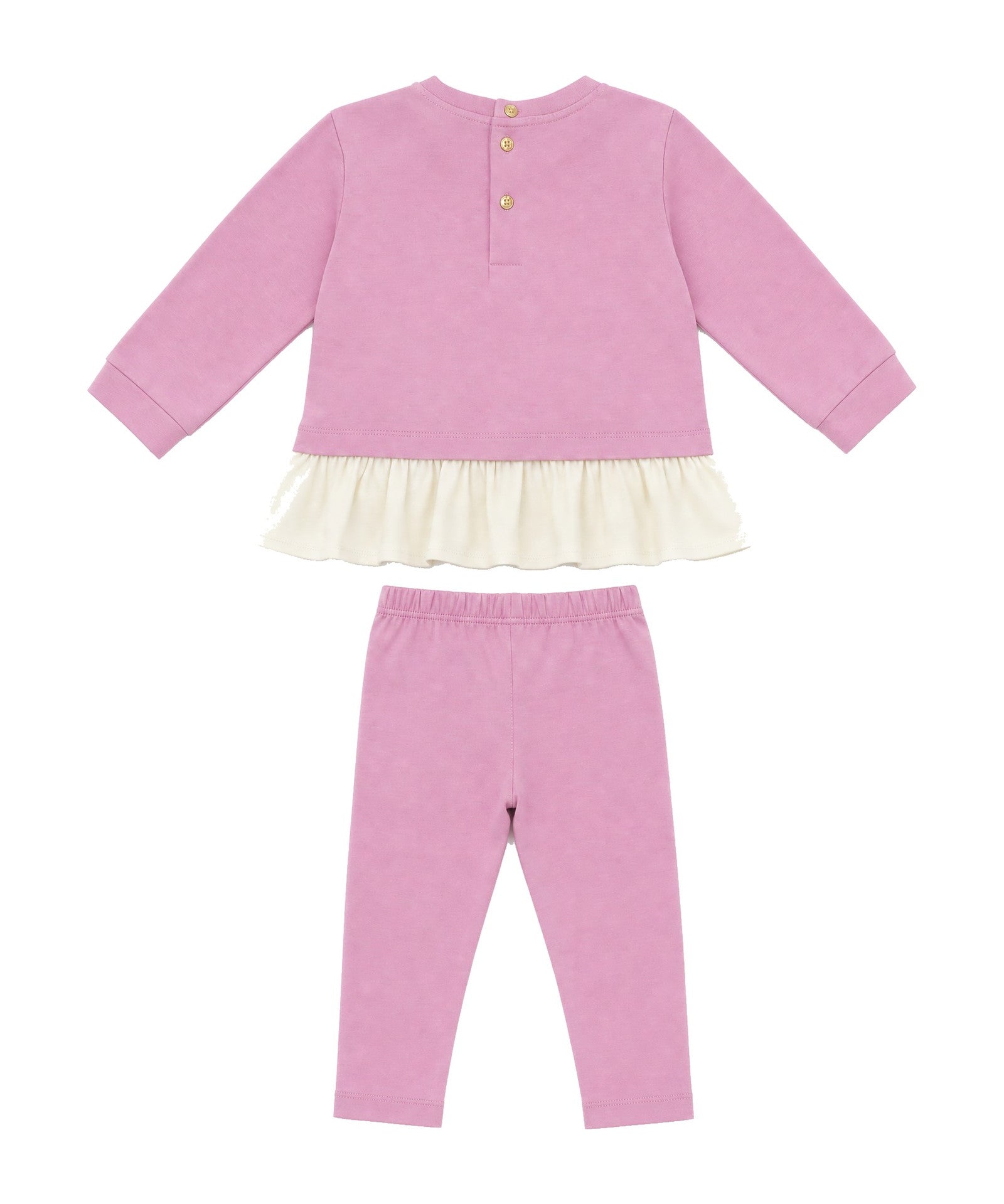 Blumarine Kids Completo Rosa con Stampa Strass per Neonate