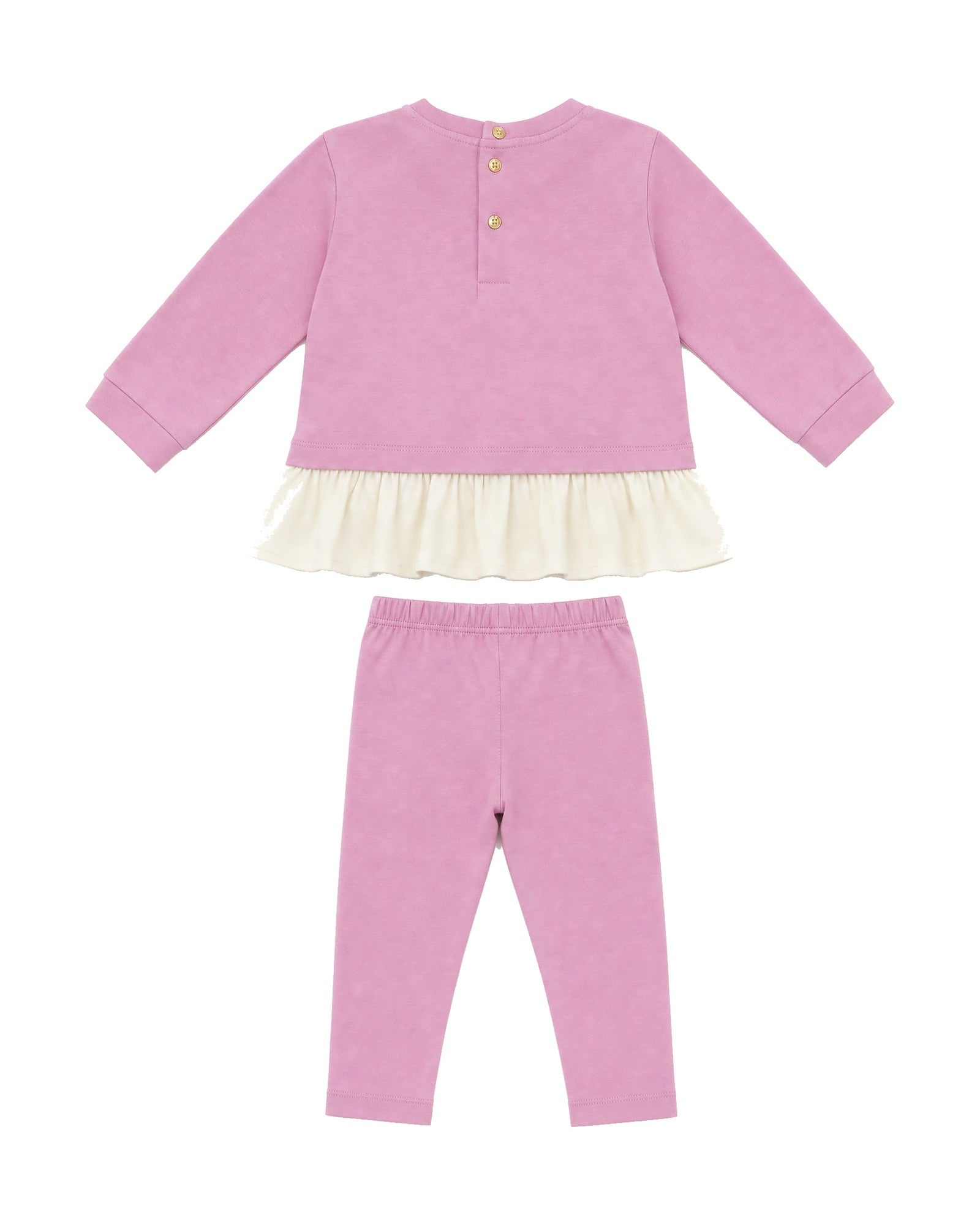 Blumarine Kids Completo Rosa con Stampa Strass per Neonate
