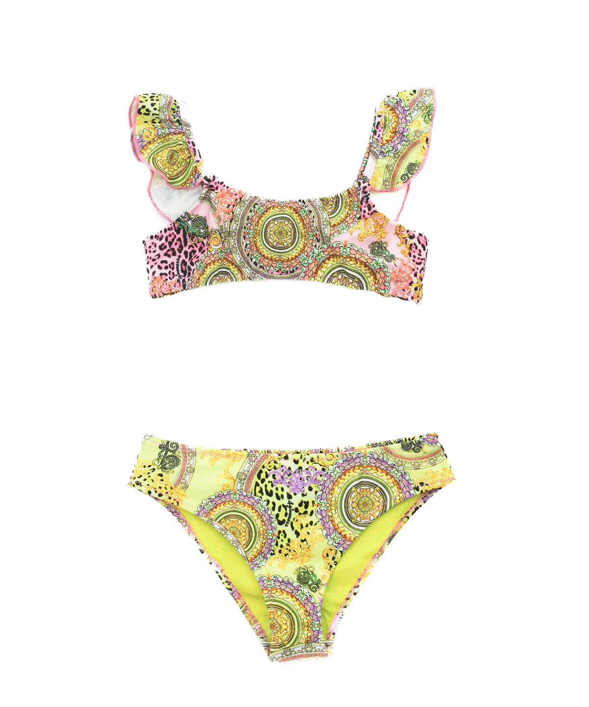 4GIVENESS Costume Bikini a Fascia Fantasia Capri per Bambine