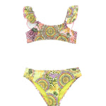 4GIVENESS Costume Bikini a Fascia Fantasia Capri per Bambine
