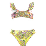 4GIVENESS Costume Bikini a Fascia Fantasia Capri per Bambine