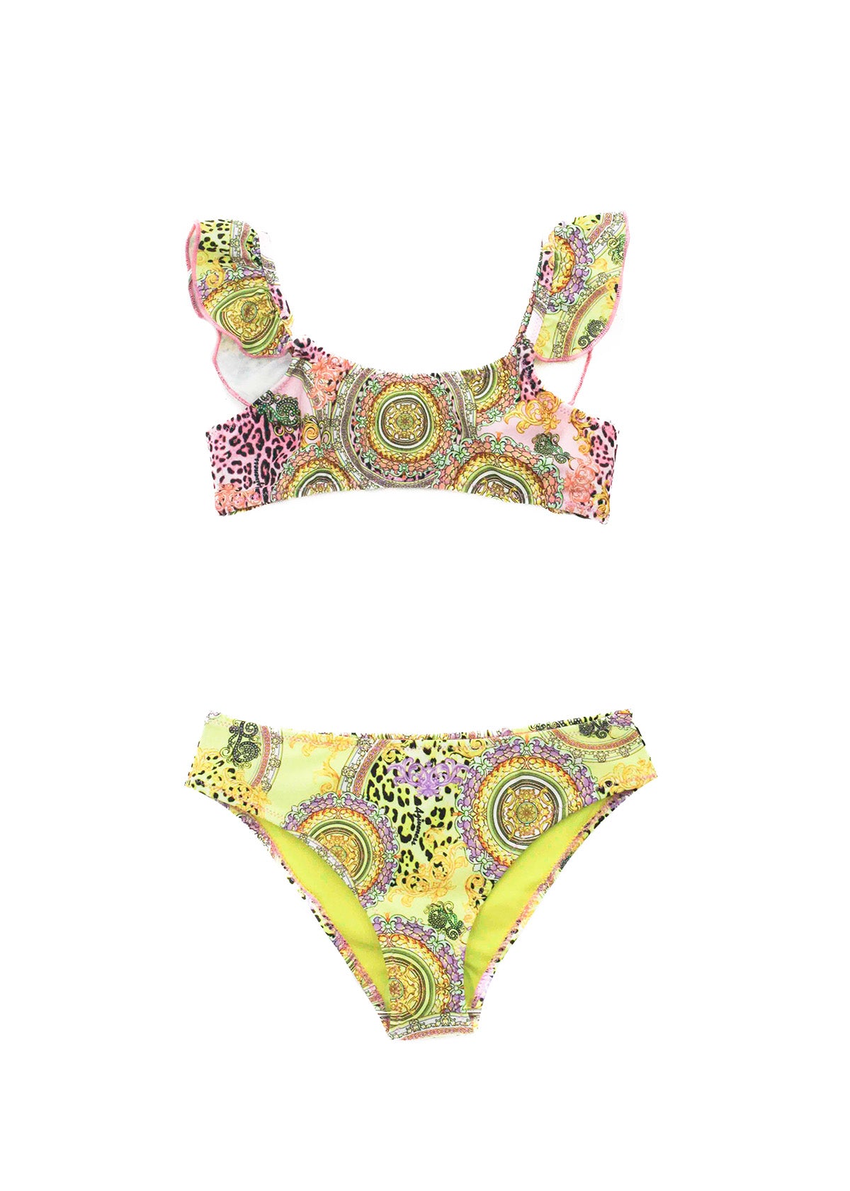 4GIVENESS Costume Bikini a Fascia Fantasia Capri per Bambine