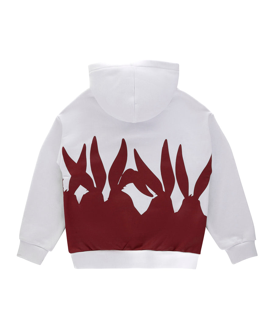 Iceberg Kids Felpa con Cappuccio Bianca con Stampa per Bambini (retro)