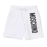 Moschino Kids Short Bianco con Logo Unisex