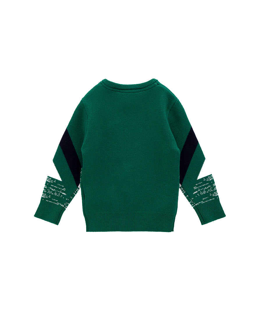 Iceberg Kids Maglione Petrolio con Logo per Neonati (retro)