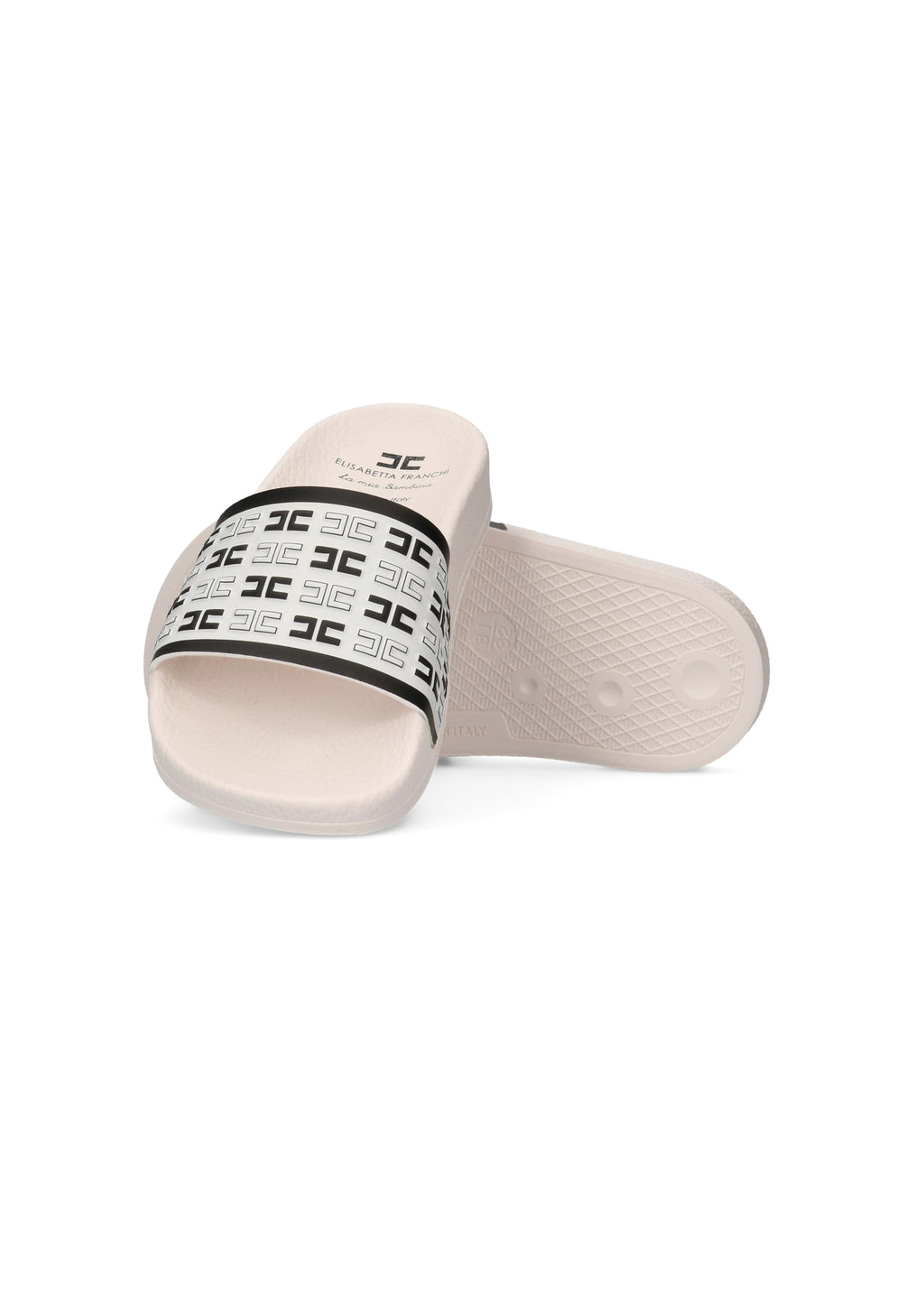Elisabetta Franchi My Little Girl Butter/Black Slipper for Girls