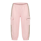 Palm Angels Kids Completo Felpa con Zip e Pantalone Rosa con Logo per Neonate