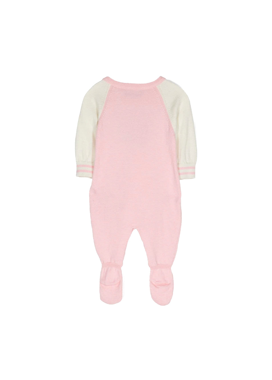 Moschino Kids Tutina rosa in Lana con Teddy Bear per Neonati