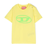 Diesel Kids Yellow Oval D Logo T-Shirt for Babies