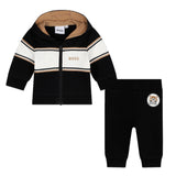 Boss Kids Completo Felpa con Pantalone Neri per Neonati
