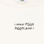 MSGM Kids T-shirt Crema con Stampa per Bambini dettaglio