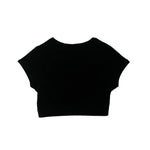 Patrizia Pepe T-Shirt Crop Nera per Bambine