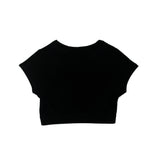 Patrizia Pepe T-Shirt Crop Nera per Bambine