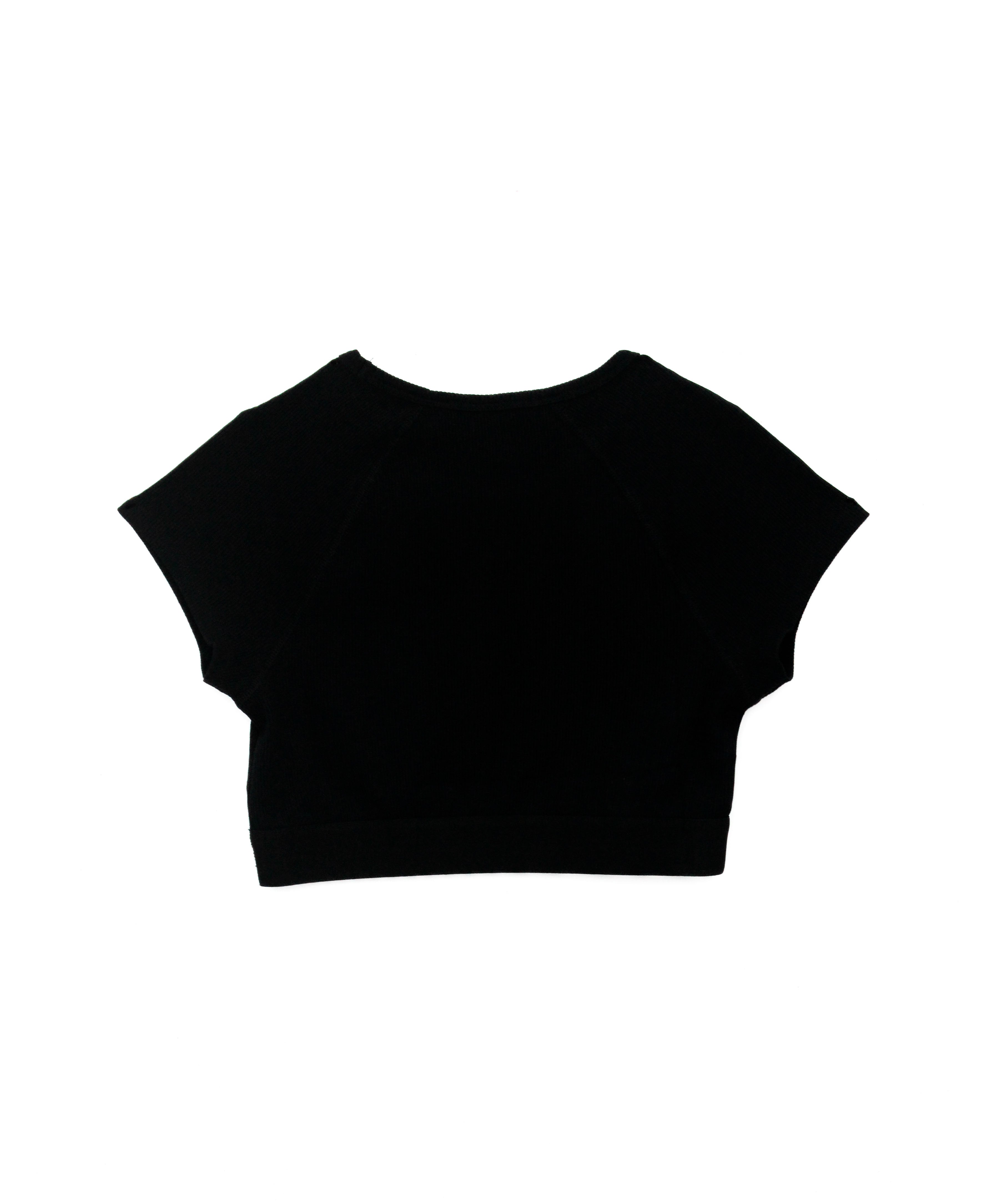 Patrizia Pepe T-Shirt Crop Nera per Bambine