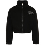 Diesel Kids Felpa Nero con Zip con Logo per Bambine