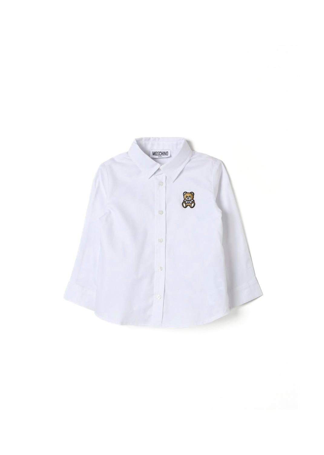 Moschino Kids Camicia Bianco con Logo Teddy Bear