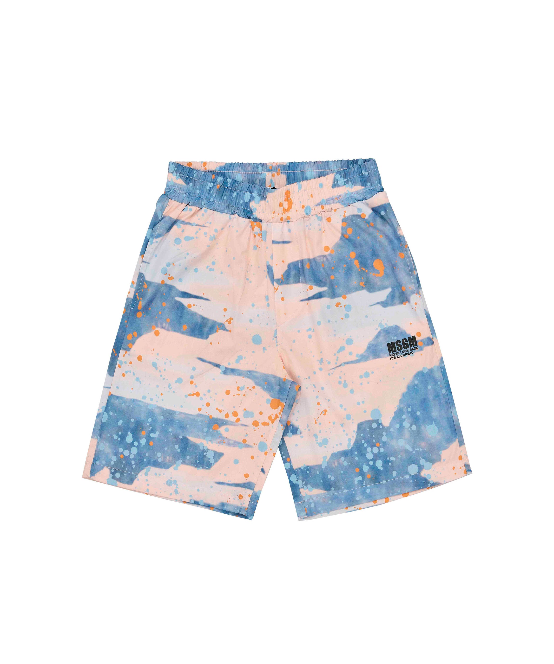 MSGM Kids Bermuda Paint Effect per Bambini