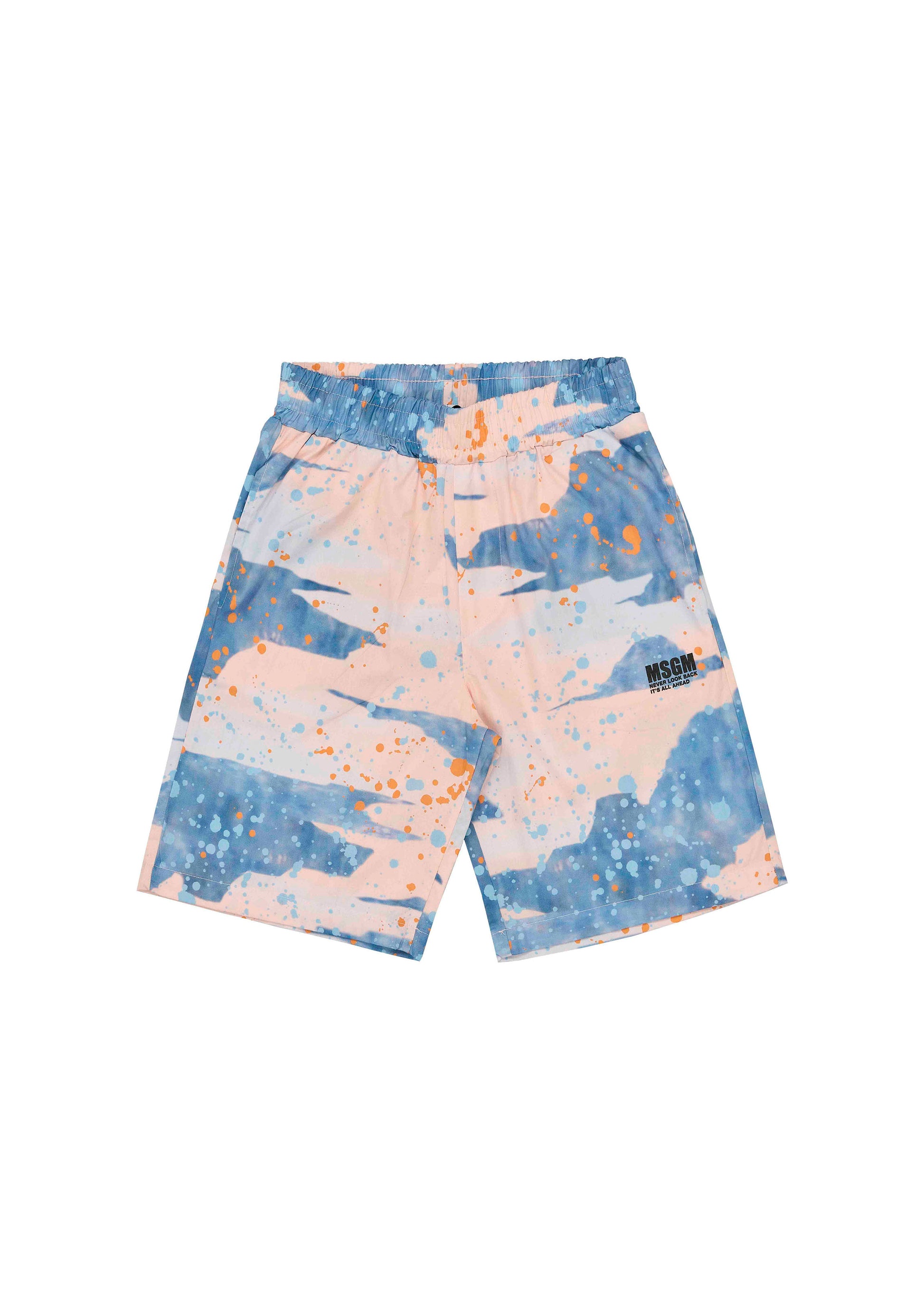 MSGM Kids Bermuda Paint Effect per Bambini