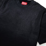 Diesel Kids T-Shirt Nero con Logo Oval-D Unisex
