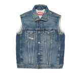 Diesel Kids Gilet in Denim Sfumato per Bambini