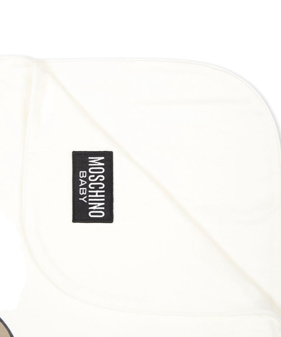 Moschino Kids Coperta Panna con Teddy Bear per Neonati (dettaglio)