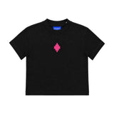 Marcelo Burlon County Kids T-shirt con croce pixelata fucsia per Bambini