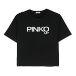 Pinko Kids T-shirt Nera con Stampa Logo