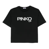 Pinko Kids T-shirt Nera con Stampa Logo