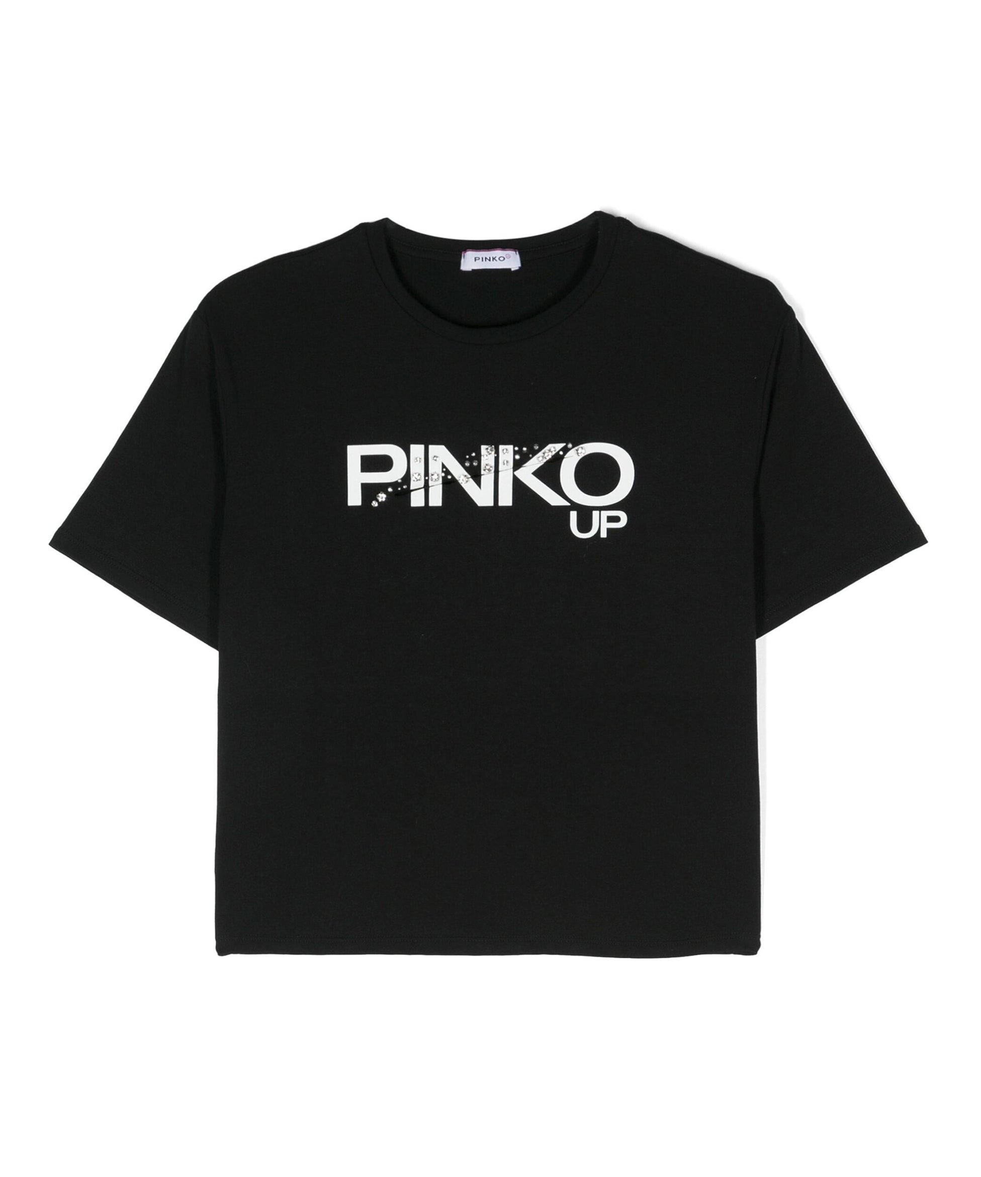 Pinko Kids T-shirt Nera con Stampa Logo