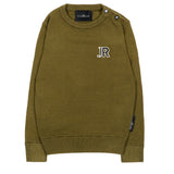 John Richmond Kids Maglioncino Verde Militare con Logo per Neonati