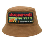 Dsquared2 Kids Cappello Marrone con Patch logo Ricamato