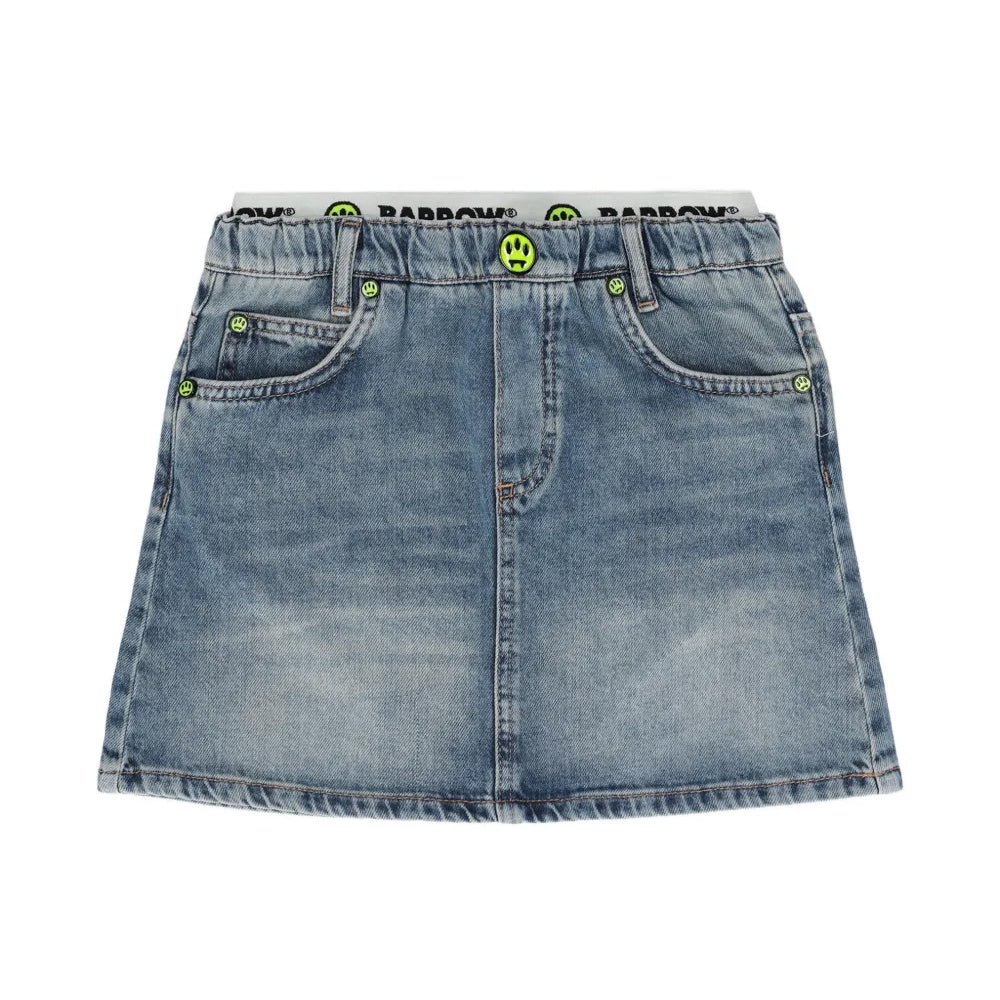Barrow Kids Gonna Denim con Logo per Bambine