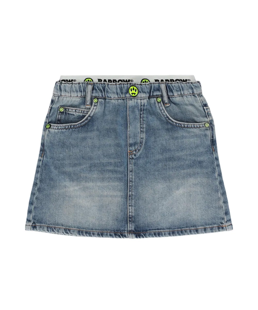 Barrow Kids Gonna Denim con Logo per Bambine