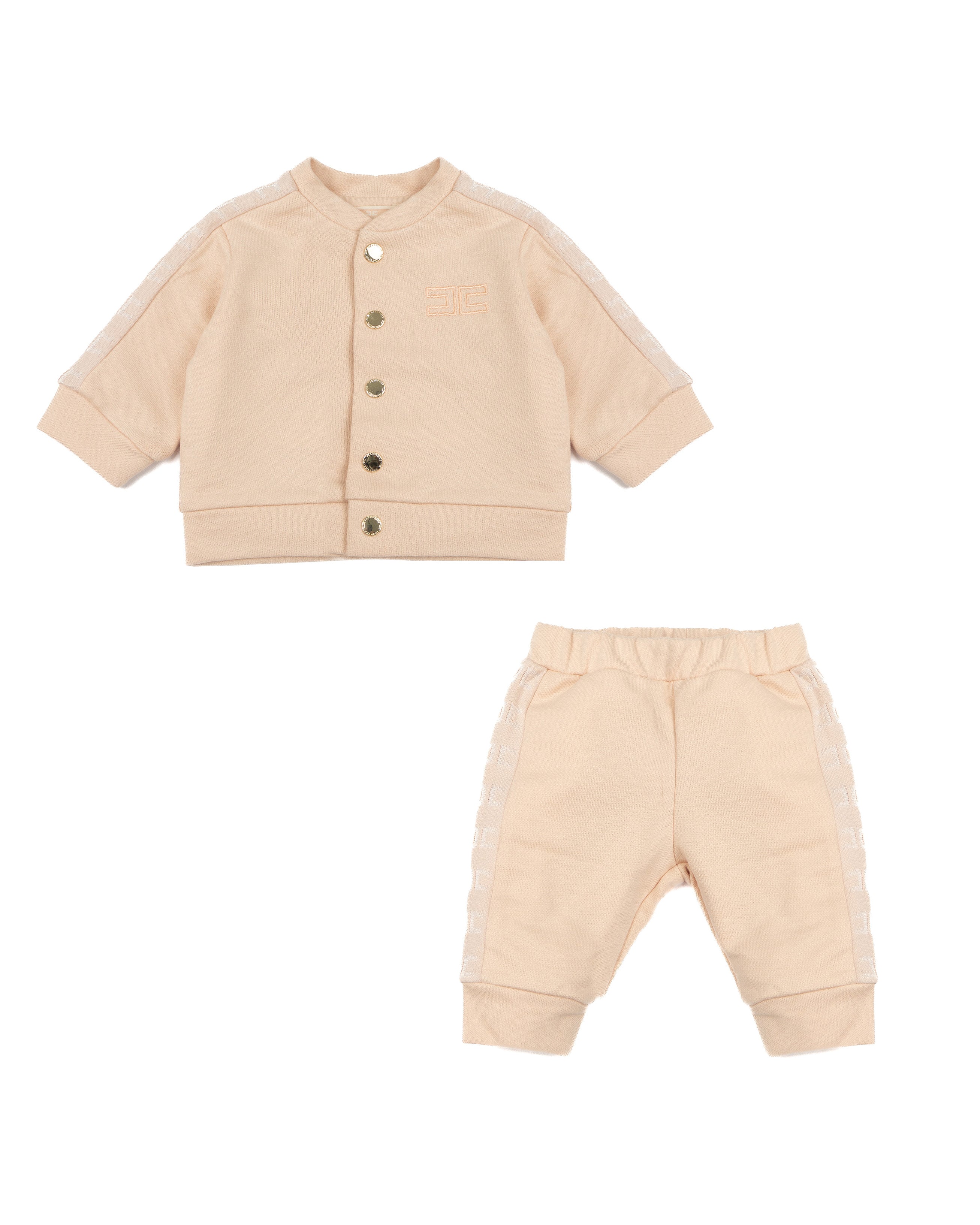 Elisabetta Franchi La Mia Bambina Completo 2pz. Tutina Rosa per Neonate