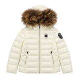 Blauer Kids Piumino con Cappuccio Bianco per Bambine