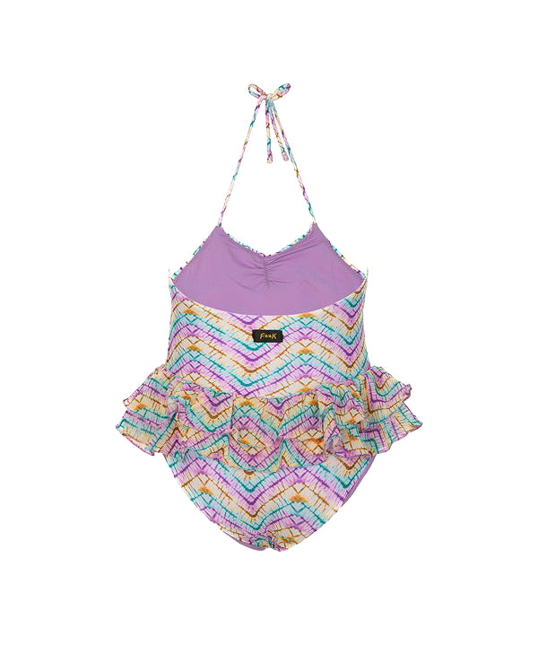 Effek Costume Monokini Fantasia con Ruches per Neonate