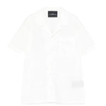 John Richmond Kids Camicia Bianco con Ricamo Logo sul Retro per Bambini