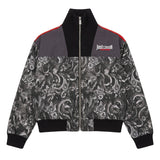Just Cavalli Kids Giubbino Fantasia Heron Grey con Zip e Logo per Bambini