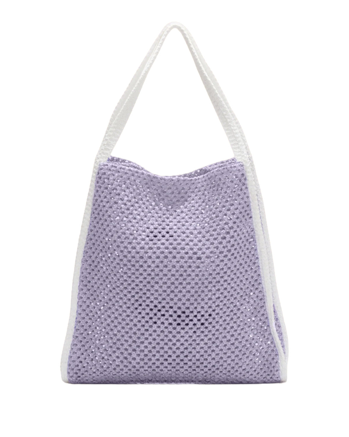 F**K Kids Tote Bag Lilla e Bianco con Logo per Bambine