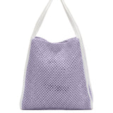 F**K Kids Tote Bag Lilla e Bianco con Logo per Bambine