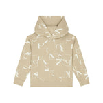 Calvin Klein Kids Felpa Beige con Cappuccio con Logo Monogram per Bambini