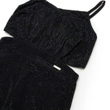 Dsquared2 Kids Abito Nero Evening con Strass per Bambine