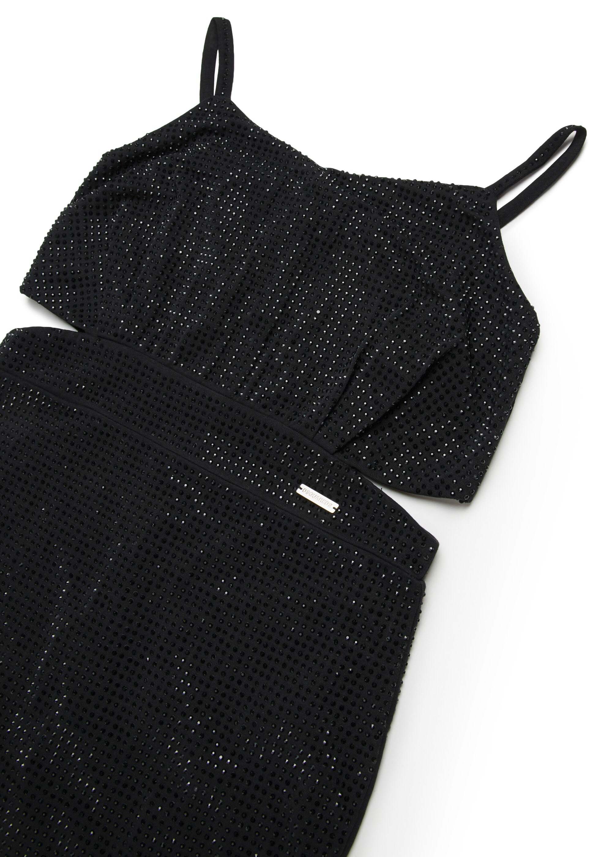 Dsquared2 Kids Abito Nero Evening con Strass per Bambine