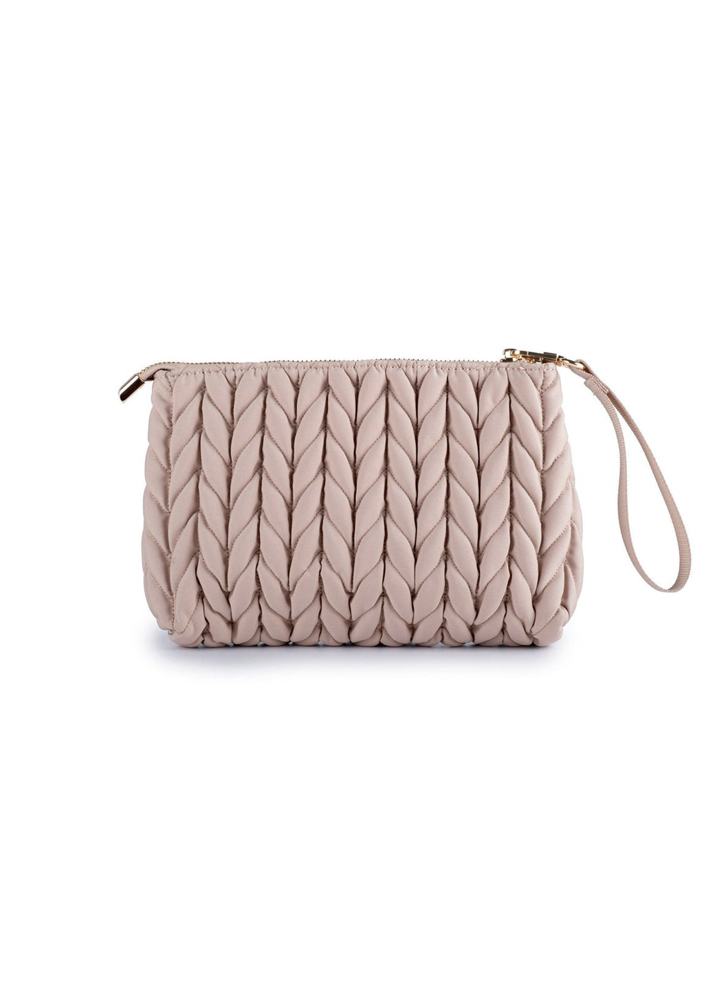 Love Bag Beige Woven Clutch