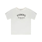 Iceberg Kids T-Shirt Bianca con Logo per Bambini