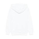 MSGM Kids Felpa Bianca con Cappuccio con Stampa per Bambini (retro)