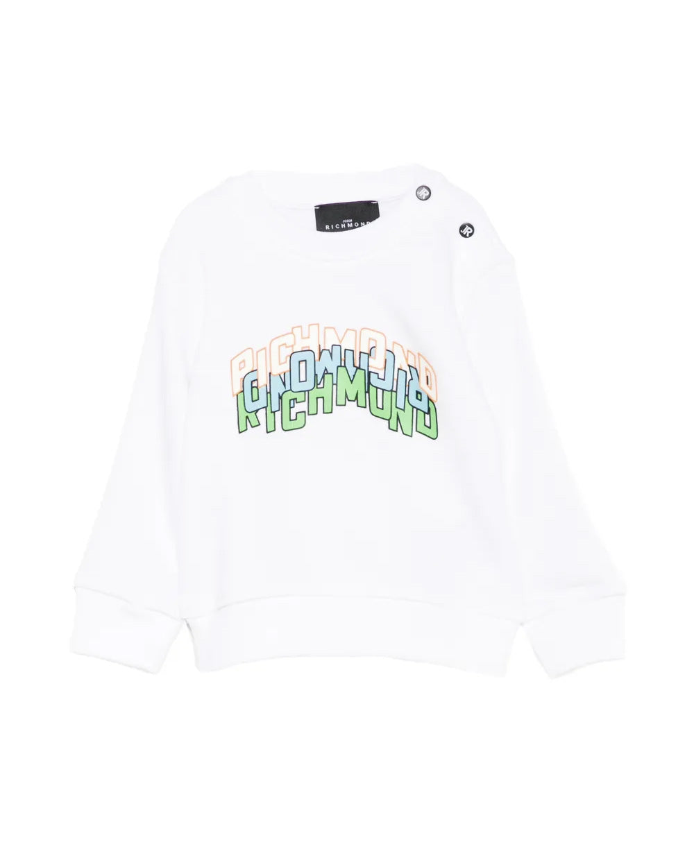 John Richmond Kids Felpa Bianco con Logo per Neonati