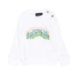 John Richmond Kids Felpa Bianco con Logo per Neonati